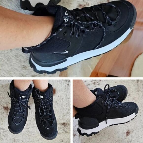 Nike City Classic Manoa Hiker Boots Black‎ White Hiking Trail Boots Sneakers 7 - Picture 5 of 15